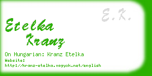 etelka kranz business card